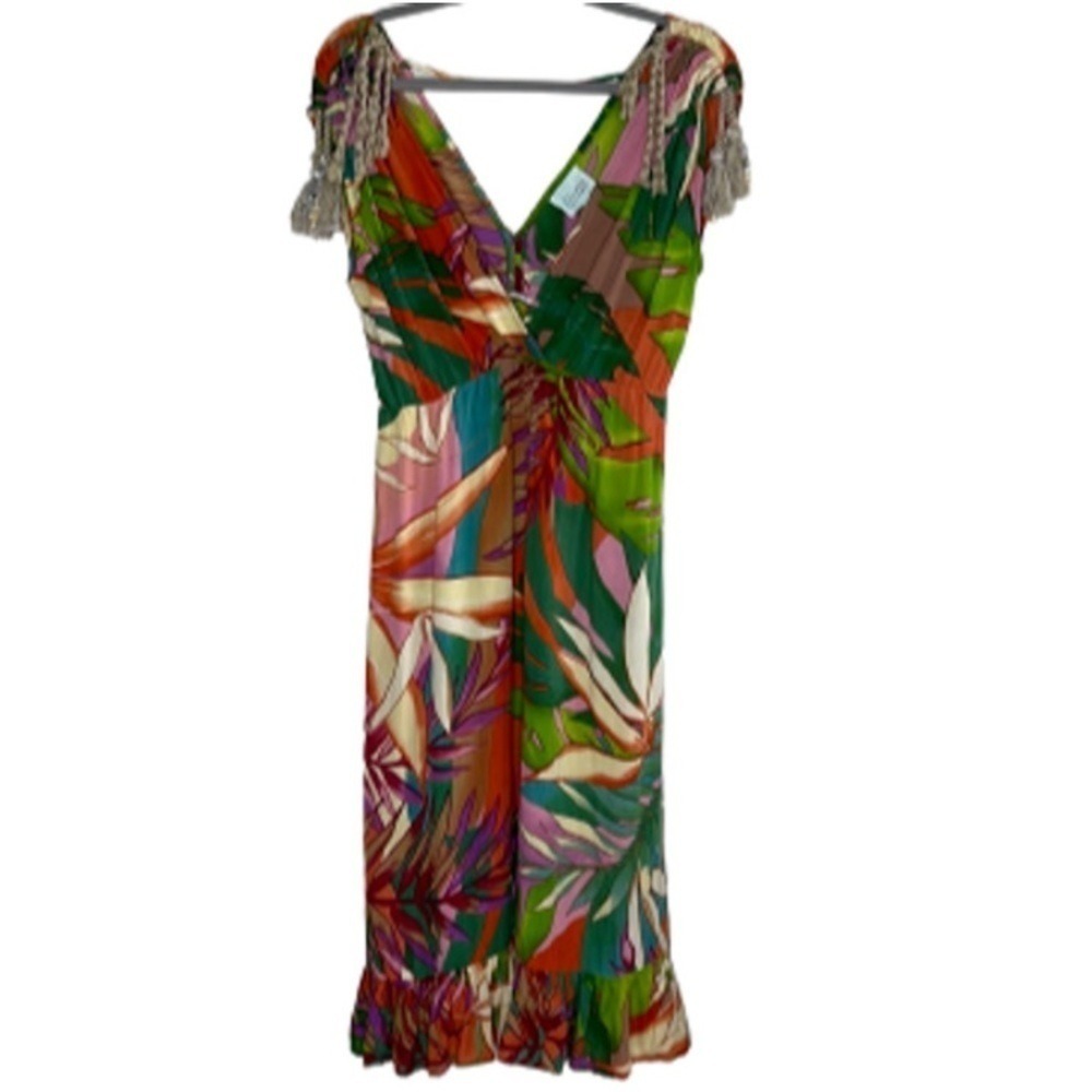 FREE DESTINATIONS COVER UP MIDI SUNDRESS FLORAL‎  PRINT SIZE M